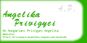 angelika privigyei business card